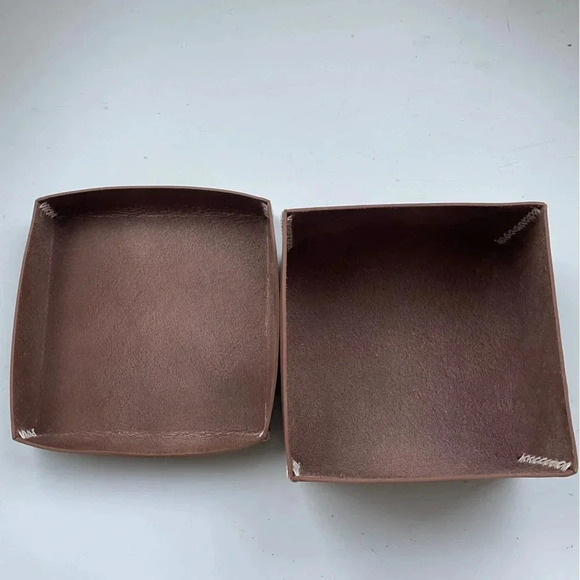 NWT Amber Lewis for Anthropologie Small Stitched Leather Nesting Box - Picture 13 of 15